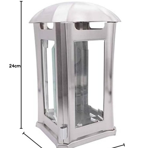 Stainless steel grave lantern - stainless,
