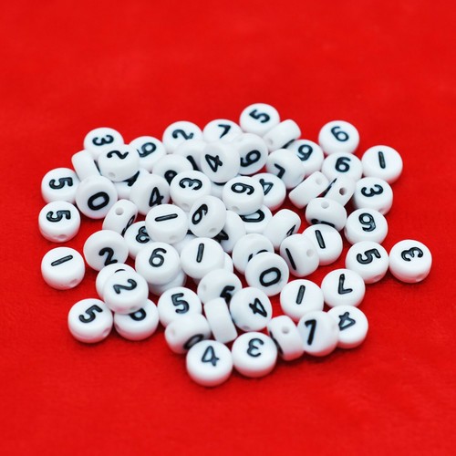 100 7mm white black - 100,