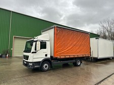 Commercial vehicle truck body - curtainsider - with tail lift - 18' long