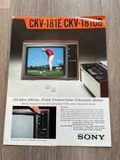 vintage sony colour brochure for the 18" trinitron videocassette monitor