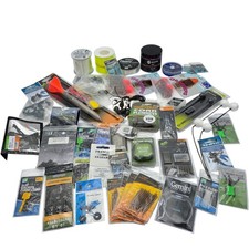 Large Joblot Angling Fishing Tackle Line, Lure, Rigs and Weights - 50 Items
