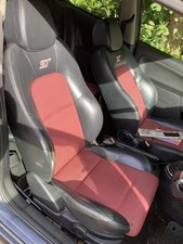 2008 FORD FIESTA MK6 ST150 ST FRONT AND REAR SEATS HALF LEATHER in red  02 to 08