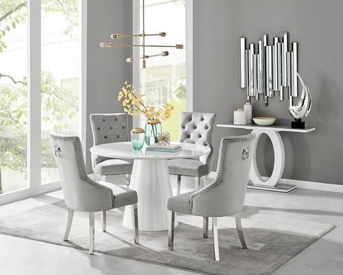 Palma white high - white, round