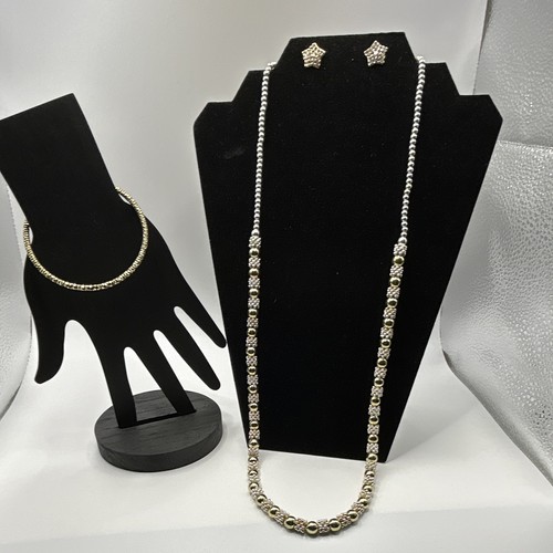 Gold silver tone necklace - &,