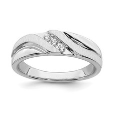 14k White Gold 3-Stone 1/10