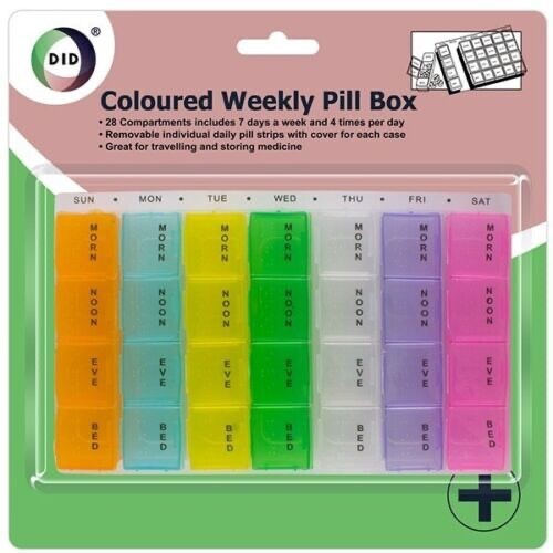 Weekly pill box day - 7, 28