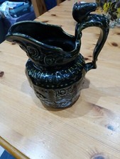 Lovely Vintage ARTHUR WOOD Jug Pitcher In Dark Green, The Ride of John Gilpin