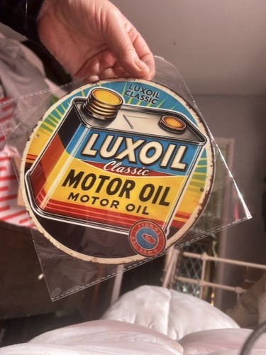 Luxoil motor oil sign - motor,