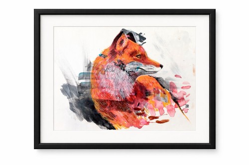 Fox painting original acrylic - original,