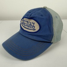 Vintage Kustommade 90’s Von Dutch Trucker Cap Baseball Hat Blue/Sky Blue Mesh