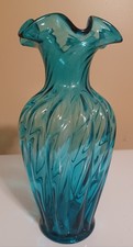 11" Vintage Fenton Teal Optic
