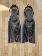 Tusa Xpert Zoom Diving/Snorkeling Split Fins.  Black, Size M/ML.