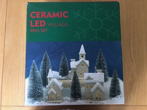 Ceramic christmas village set - ceramic,