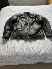Black Classic Diamond Armoured Motorcycle Biker Leather Jackets Double Lining
