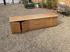 Late 20c Large Pine Sideboard TV cabinet Stand 2 Drawers 2 Cupboards