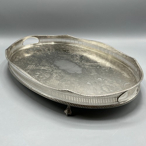 Vintage silver plated footed - silver,