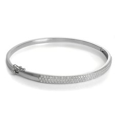 9ct White Gold CZ Crystal