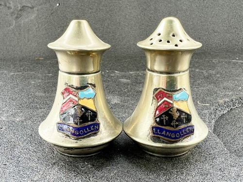 Vintage silver plate enamel - silver,