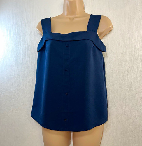 Blue satin square neck wide - satin,