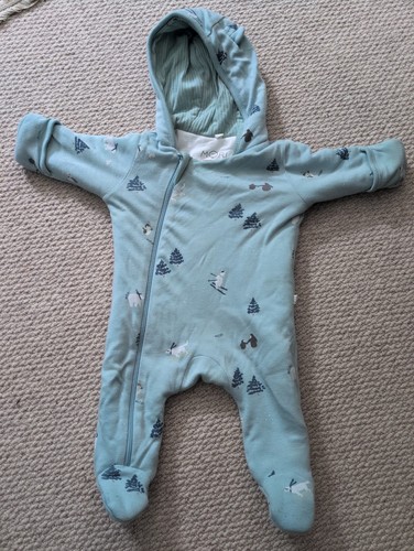 Baby mori blue ski - ski, print