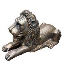 Decorative Lion Lying Down Ornament Classic Regal Indoor Home Office Sculpture