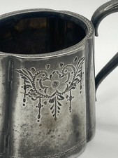 ANTIQUE VICTORIAN EDWARDIAN ELECTROPLATED SILVER PLATED MILK / CREAM JUG VASE