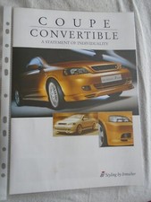 Vauxhall Astra Coupe & Cabrio Irmscher Accessories brochure Apr 2002 