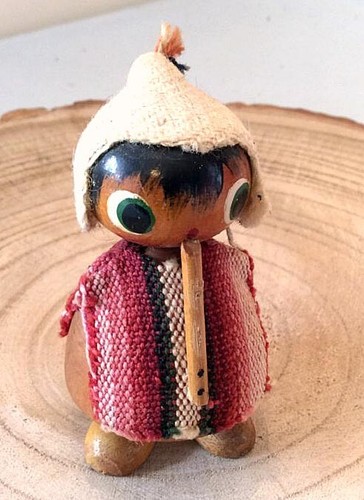 Vintage 1950 wooden bead - vintage, 1950's