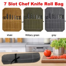 7 Slot Chef Knife Roll Bag