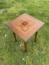 Vintage Inlaid Marquetry Side