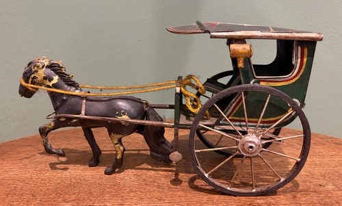 Vintage tin plate carriage and - vintage,