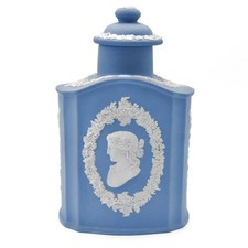 Wedgwood Blue Jasper Ware Cameo Tea Caddy