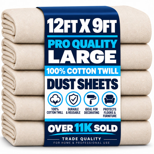 9ft 12ft 100 cotton twill - 9ft, 100%