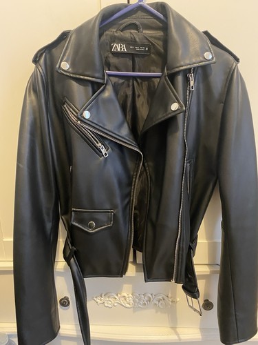 Zara leather jacket - zara, s