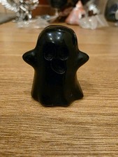 Black obsidian ghost crystal - black,