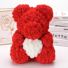 Red rose teddy - rose, bear