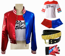 Womens Harlequin Costume Deluxe Movie Halloween Fancy Dress Outfit Accessory Kit