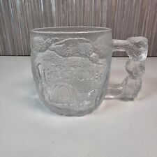 Official Flintstones Glass Cup Mug 1993 McDonalds Rocky Road Made In USA