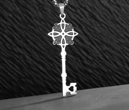 Large skull key celtic - celtic, cross