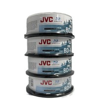100 Pack JVC BD-R Disc  Blu Ray 1-6 25GB Capacity 130 Minutes Inkjet Printable