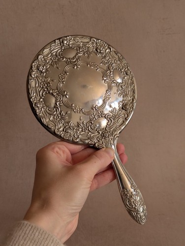 Vintage silver tone round - vintage,