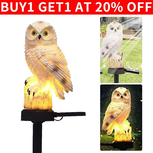 Owl led solar powered - owl, garden