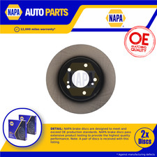 2x Brake Discs Pair Solid fits