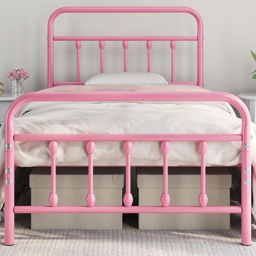 Vintage iron platform bed - platform,