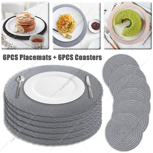 Set round placemats 6 - set,