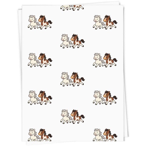 Running horses gift wrap - horses',