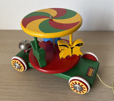 BRIO Wooden Carousel Horse Merry Go Round Pull Toy Vintage