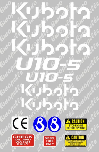 Decal sticker set kubota - sticker, set.