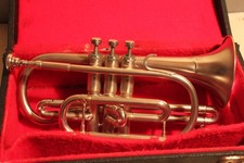 Silver Frosted Bb  Cornet with