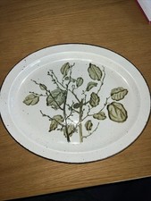 Midwinter Stonehenge GREEN LEAVES Greenleaves -  OVAL SERVING PLATE/ Platter